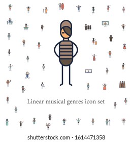 emo musician icon. musical genres icons universal set for web and mobile