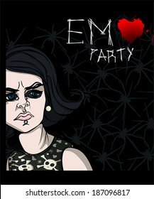 EMO Party poster with room for your text