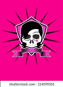 Emo skull vector