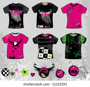 Emo t-shirts. To see similar design elements, please visit my gallery