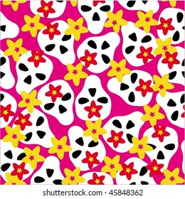 Emo vector background with skulls