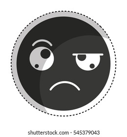 emogy face Kawaii style vector illustration design
