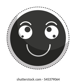 emogy face Kawaii style vector illustration design