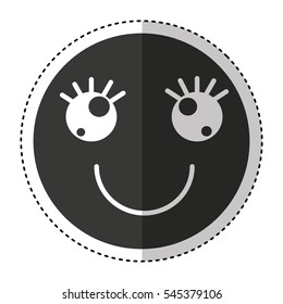 emogy face Kawaii style vector illustration design