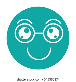 emogy face Kawaii style vector illustration design