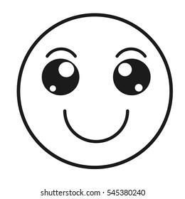 emogy face Kawaii style vector illustration design