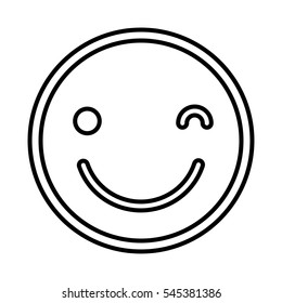 emogy face Kawaii style vector illustration design
