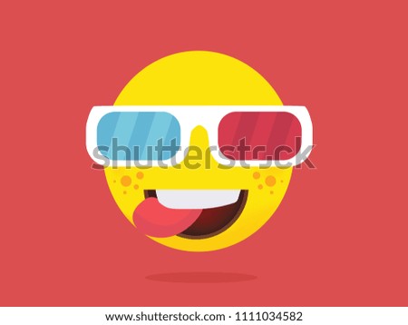 Emoji with 3d glass