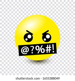 Emoji 3D.Funny design kawaii of Emoticons. Isolated vector illustration on transparent background.