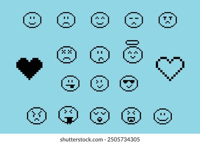emoji 8 bit pixel retro character