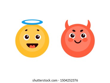 guess the emoji two angels and two devils