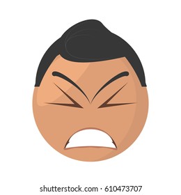 emoji angry expression image vector illustration eps 10