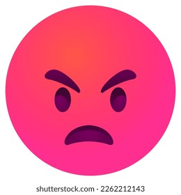emoji angry face vector illustration