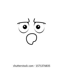 Emoji, angry icon. Simple line, outline vector of cartoon face icons for ui and ux, website or mobile application