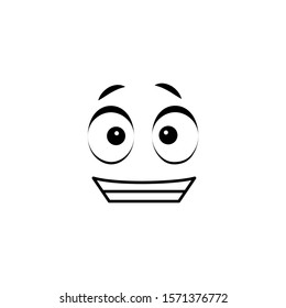 Emoji, anxious icon. Simple line, outline vector of cartoon face icons for ui and ux, website or mobile application