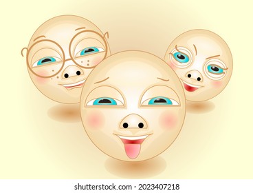 emoji background abstract vector illustration