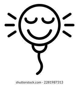 Emoji balloon icon outline vector. People fun. Effect activity