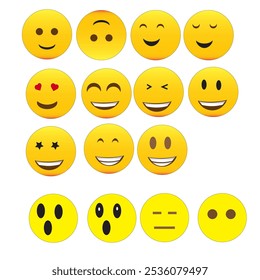 emoji big icons set. Emoji, emoticons. Smile faces set. iOS emoji set. wow emoji set . miling Happy Faces and People  vector illustration on isolated background.