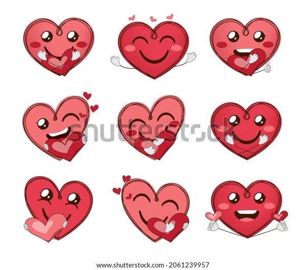 Emoji Care Emoticons Vector Set Emojis Stock Vector (Royalty Free ...