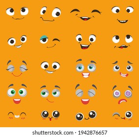 Emoji Cartoon Character Set Vector Illustration Stock Vector (Royalty ...