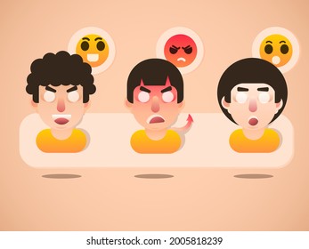 emoji character design head collection set. vector illustration.