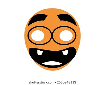 Conjunto de Vector de personajes Emoji. Cara amarilla con expresiones divertidas