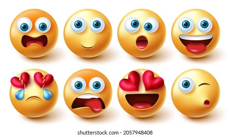 Emoji Characters Vector Set Emoticon Characters Stock Vector (Royalty ...