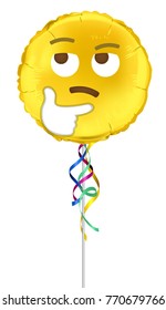 Emoji Chin Thumb Thinking Face (Suspecting) On Foil Balloon