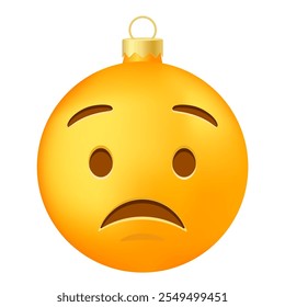 Emoji Christmas tree ball or toy with excited face