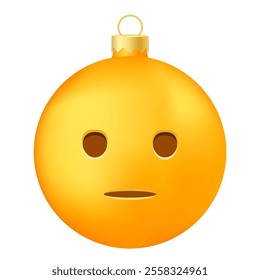 Emoji Christmas tree ball or toy with yawning face