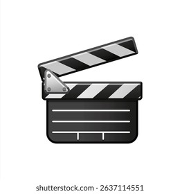 
Emoji Clapper Board vector isolated icon. Film Slate emoji illustration. Clapboard vector isolated emoticon, Vector 10 eps.