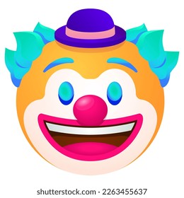 emoji clown face vector illustration