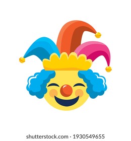 Emoji Clown Harlequin Hat Isolated Over Stock Vector (Royalty Free ...