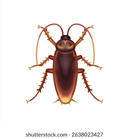 Emoji cockroach icon, vector illustration.