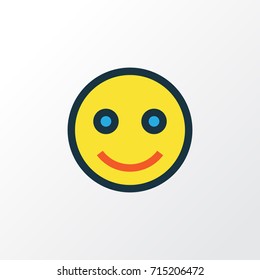 Emoji Colorful Outline Symbol. Premium Quality Isolated Smile Element In Trendy Style.