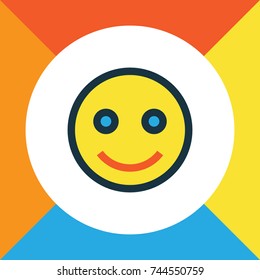 Emoji Colorful Outline Symbol. Premium Quality Isolated Smile Element In Trendy Style.