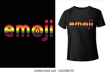 Emoji Colorful  t shirt design