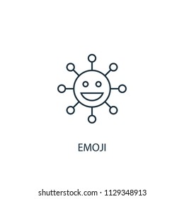 emoji concept line icon. Simple element illustration. emoji concept outline symbol design from Message set. Can be used for web and mobile UI/UX