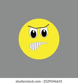 Emoji Confounded Face yellow emoji a transparent background