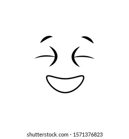 Emoji, content icon. Simple line, outline vector of cartoon face icons for ui and ux, website or mobile application