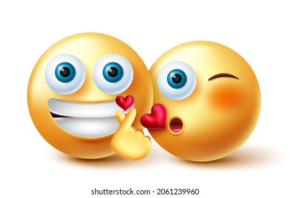 Emoji Couple Emoji Vector Design Inlove Stock Vector (Royalty Free ...