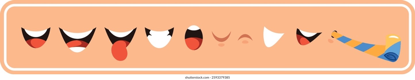 Emoji creator with mouth emoticon