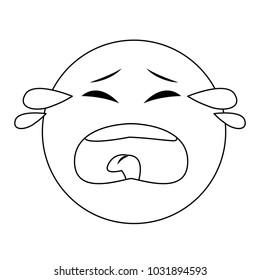 Emoji crying cartoon