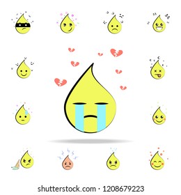 emoji crying icon. EMOJI icons universal set for web and mobile