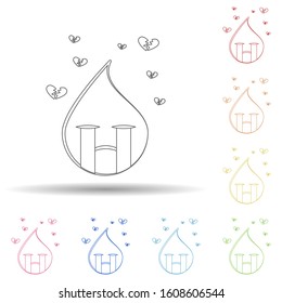 Emoji crying in multi color style icon. Simple thin line, outline vector of emoji icons for ui and ux, website or mobile application