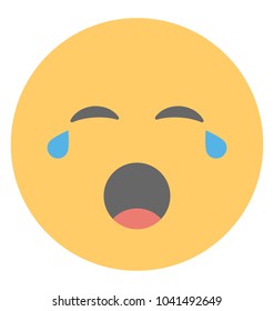 
An emoji crying with tears
