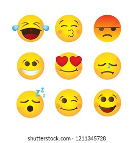 Emoji Cute Face Vector Design