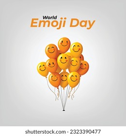 Emoji Day, Balloon Emoji, Smiley, Yellow emoji