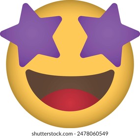 Emoji Design. superstar face, emoticon illustration.