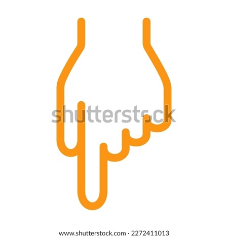Emoji Down Pointing Backhand Isolated Vector Illustration On White Background. Icon Emoticon 